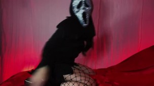 Halloween Ghost Face Finger Fuck JOI