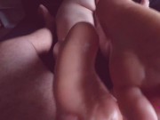 PAWG Jerks Your Cock With Her Toes! 12/16