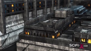Cyberpunk sex. Hot 3d futanari plays with a sexy cuffed girl in sci-fi lab