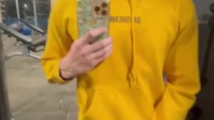 Cute Twink Boy Cums in Public Gym