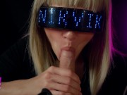 Сyberpunk girl greedily sucks all the cum out of her fan 5/16