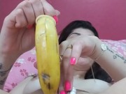latina fucking with a banana 10/16