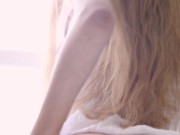 Young Petite Linda Removes White Shirt and Shows Off Her Nude Body! 3/16