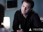 Hot Brunette Fucks Stepsis' Boss! 2/16