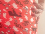Cute Halloween pj pants tease!  14/16