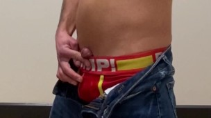 Public restroom piss fun