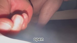 Mia giantess BBW shrinks her tiny to crush him with her feet and massive tits