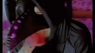 Femboy Plague Doctor gives Blowjob for Halloween