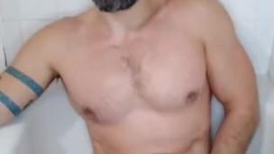 Daddy enjoys his hot piss