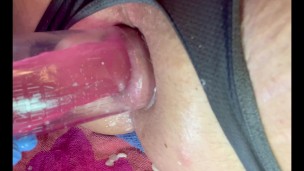 🌹 Rosebud Pumped And Fucked!!! DILDO INSIDE Gaping Wide Open ANAL SLUT ⭐️ DildoDadee