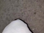 Walking down the street