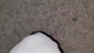 Walking down the street