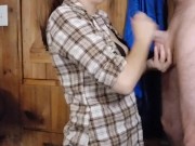 COLLEGE girl let's me cum on her tongue 10/16