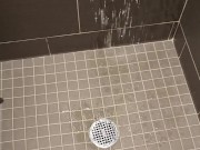 Powerful piss in the shower at work