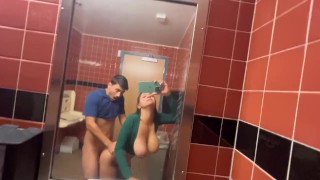 Bath Creampie - Hailey Rose gets Creampie in Whole Foods Public Bathroom - RedTube