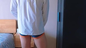 Asked to masturbate and spank in front of the camera by the teacher