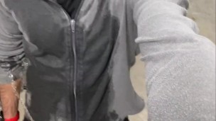 Walking around with my soaked clothes