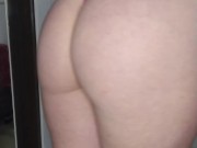 showing butt and stretching after training 4/16