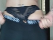changing leggings, showing big ass 4/16