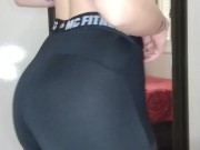 changing leggings, showing big ass 6/16