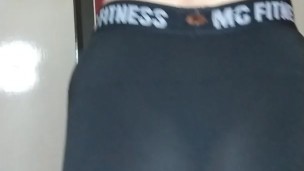 changing leggings, showing big ass