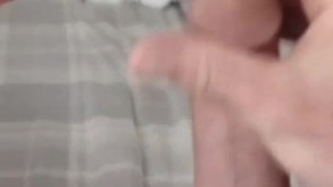 Cum shot hits phone