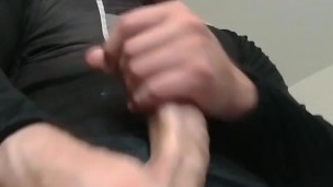 THE SEXY COP GRIPS HIS BIG PENIS JUST UNTIL HE SPILLS THE MILK.