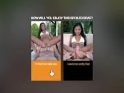 Lara Lee showing her foot skills in POV 10/16