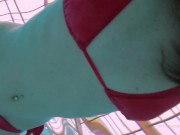 Slightly hairy Serbian teen Katy swimming 6/16