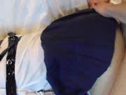 School girl restrained and raw saddle sex 13/16