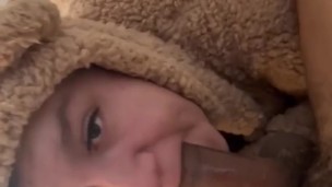 Baby bear swallowing dick 