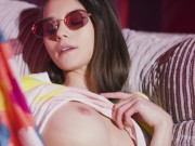 WOWGIRLS Super cute Russian model Leona Mia getting naked in front of the camera 3/16