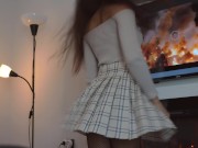 Tiny horny stepsister in ripped fishnet pantyhose was used by her stepbrother again - Squir7een 3/16