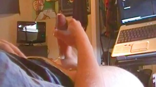 Jerking off for a big load