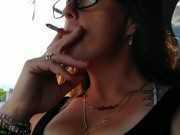 Nerdy Smoking Cigarettes In Truck 13/16