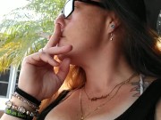 Nerdy Smoking Cigarettes In Truck 3/16