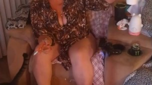 Caught Filming Up Milfs Night Gown While She Smoking Cigarette