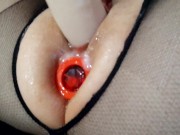 Ukrainian girl inserted her first anal plug 14/16