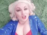 jerk off instruction from fetish MILF: hot blonde dirty talking with countdown!