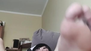 Boy masturbate his dick when parents at home