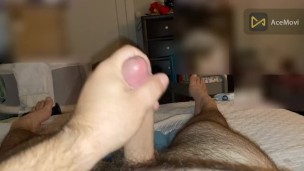 Oiled Cock Masturbation Ends in HUGE Cumshot!!