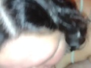 Tattooed & Pierced Latina Sucking White Cock 6/16