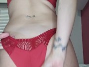 putting on tight clothes 6/16