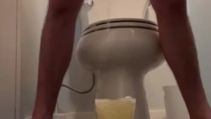 Filling the cup, then...oops