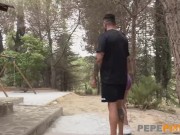 Hot couple and their OUTDOOR THREESOME: They love trying hardcore experiences! 8/16