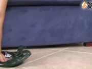 Girls ballet flats barefoot shoeplay 4/16