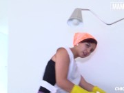 MAMACITAZ - Latina Cleaning Lady Rosa Roca Gets Naughty With Client After He Arrives Home 2/16