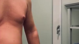 Casual Bathroom Jerk Before Bed — Lotion, Clean-Up, and a Soft Cock Goodbye