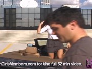 Office Workers Get A View Of Parking Garage Strip Show 16/16