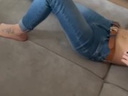 Cum on skinny flat tits  1/16